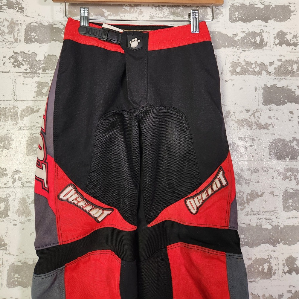 Ocelot MX Motocross Racing Pants Youth Kids Black Red Gray Motorsport Apparel‎